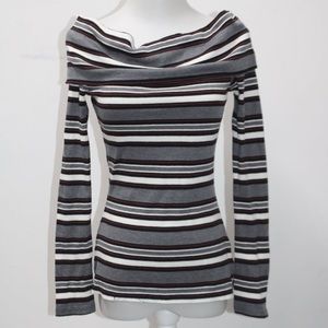 Paisley Sky Extra Long Cowl Neck Top